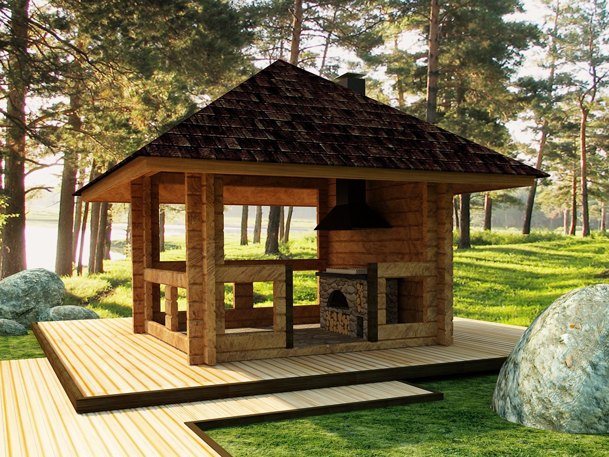 Gazebo Grill in 3d max vray 2.0 image