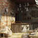 The interior of the bar in 3d max vray image