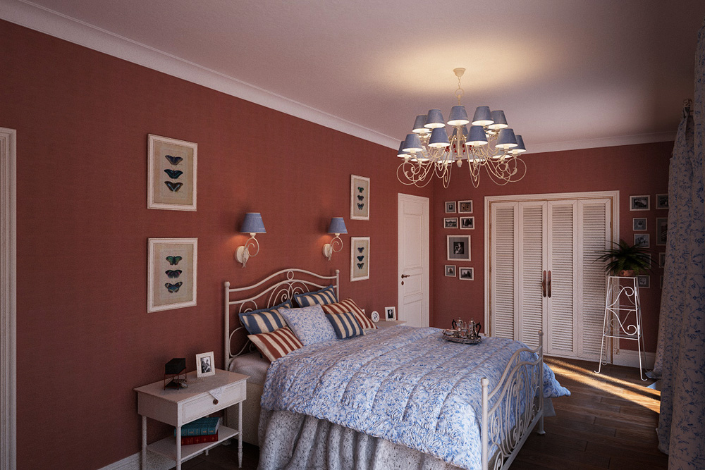 Спальня в 3d max corona render изображение