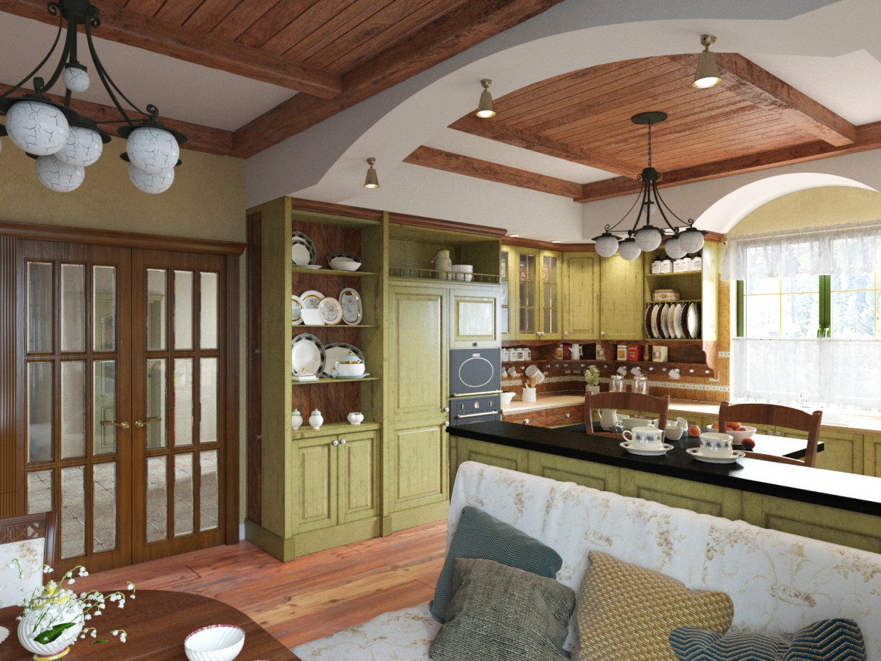 Кухня Прованс Кухня Прованс в 3d max corona render зображення