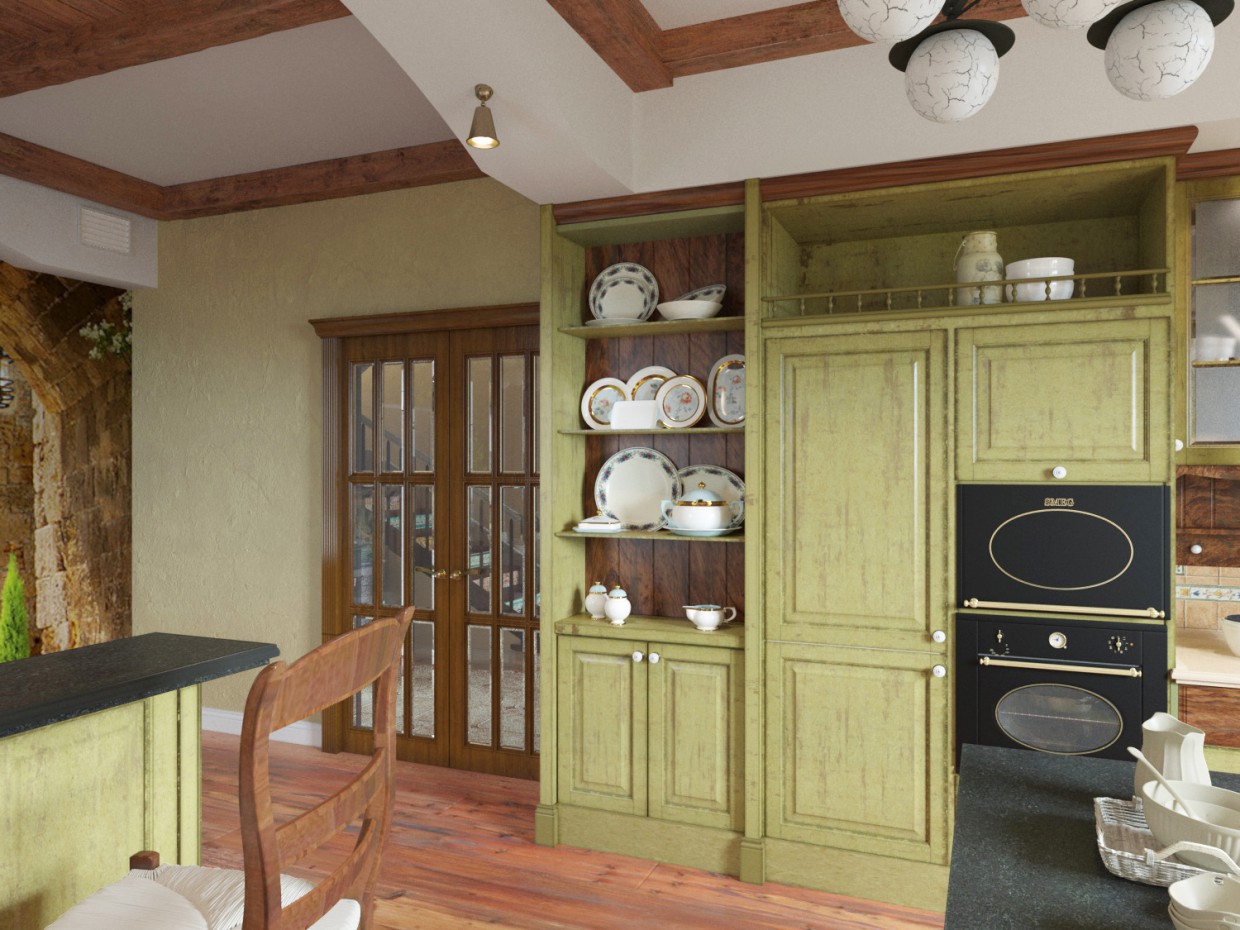 Кухня Прованс Кухня Прованс в 3d max corona render зображення