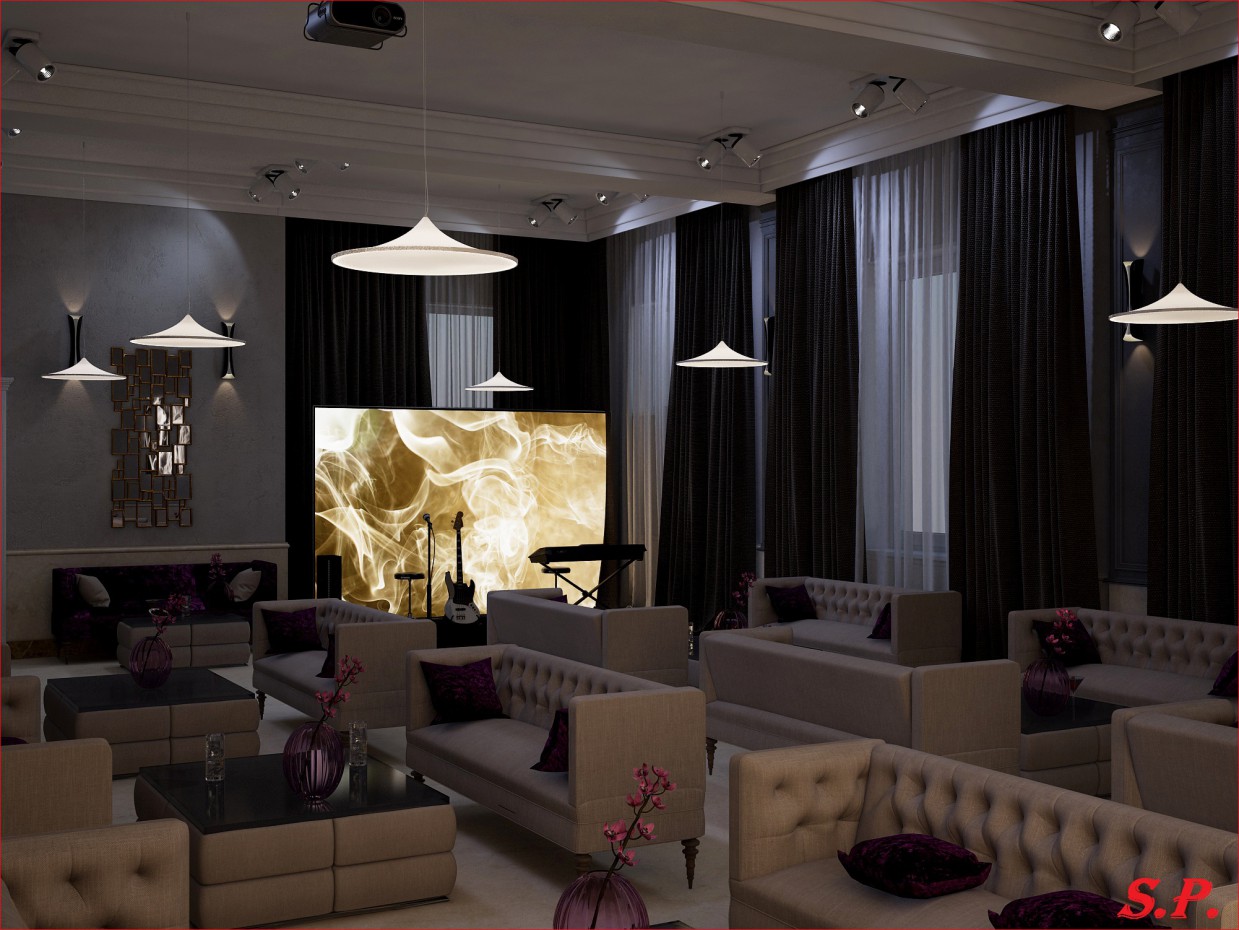 Smoke Lounge in 3d max vray image