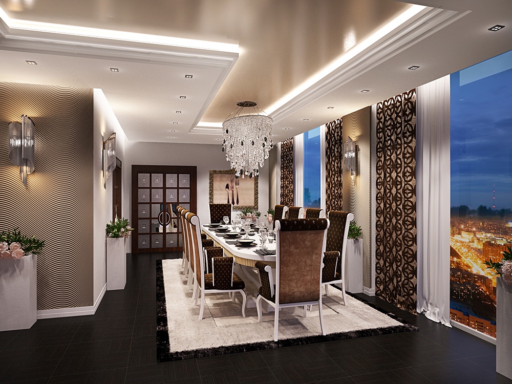 Art Deco style furniture in 3d max corona render image