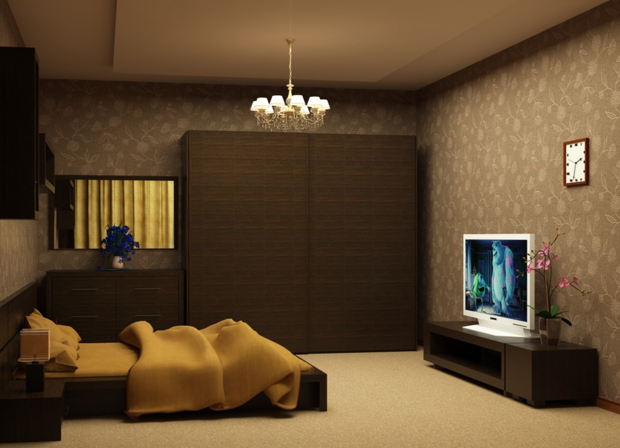 Спальня Спальня в 3d max vray изображение