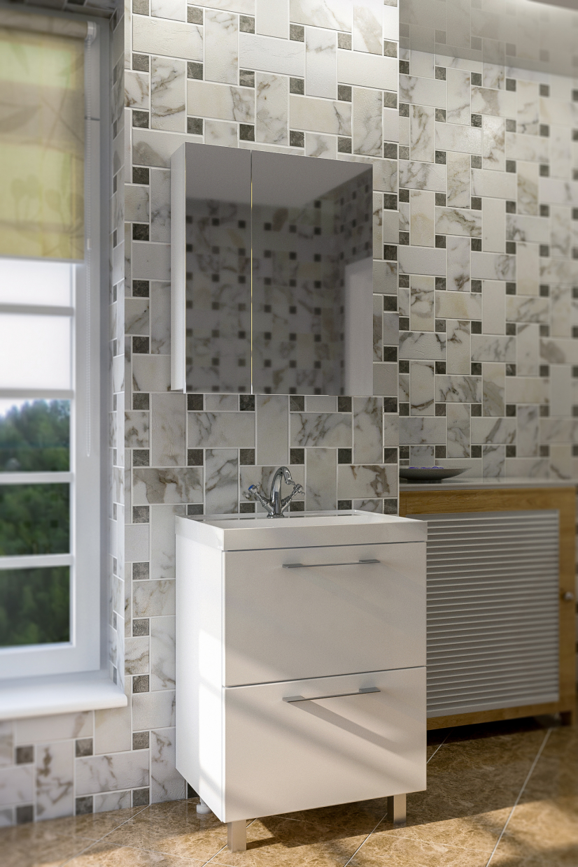 बाथरूम में फर्नीचर 3d max corona render में प्रस्तुत छवि