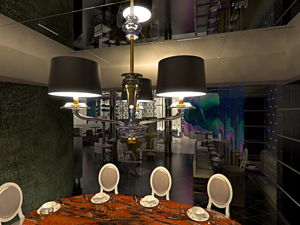 Ресторан в Дубае в Blender cycles render изображение
