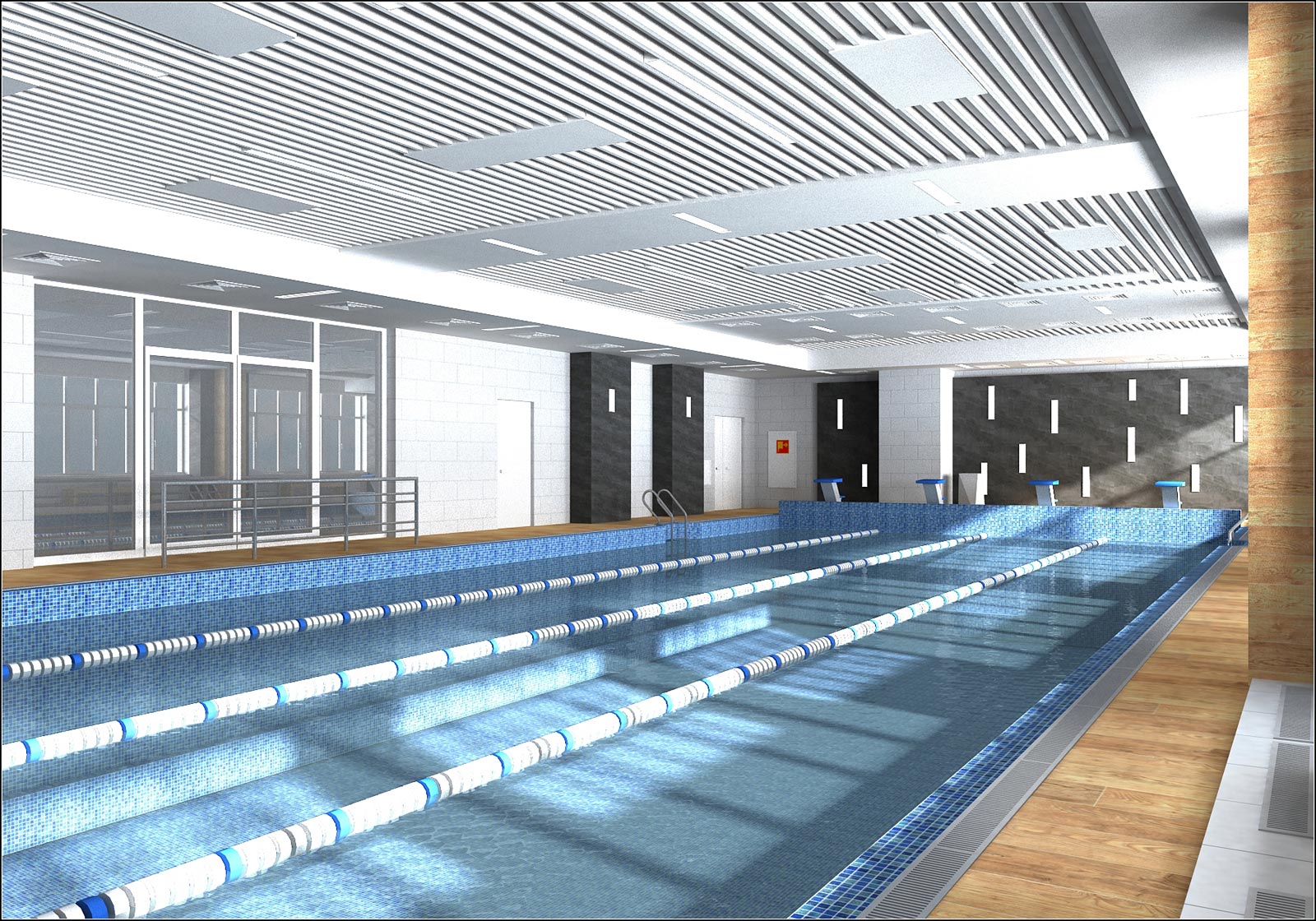 The project of interior design of the pool in Chernihiv in 3d max vray 1.5 image