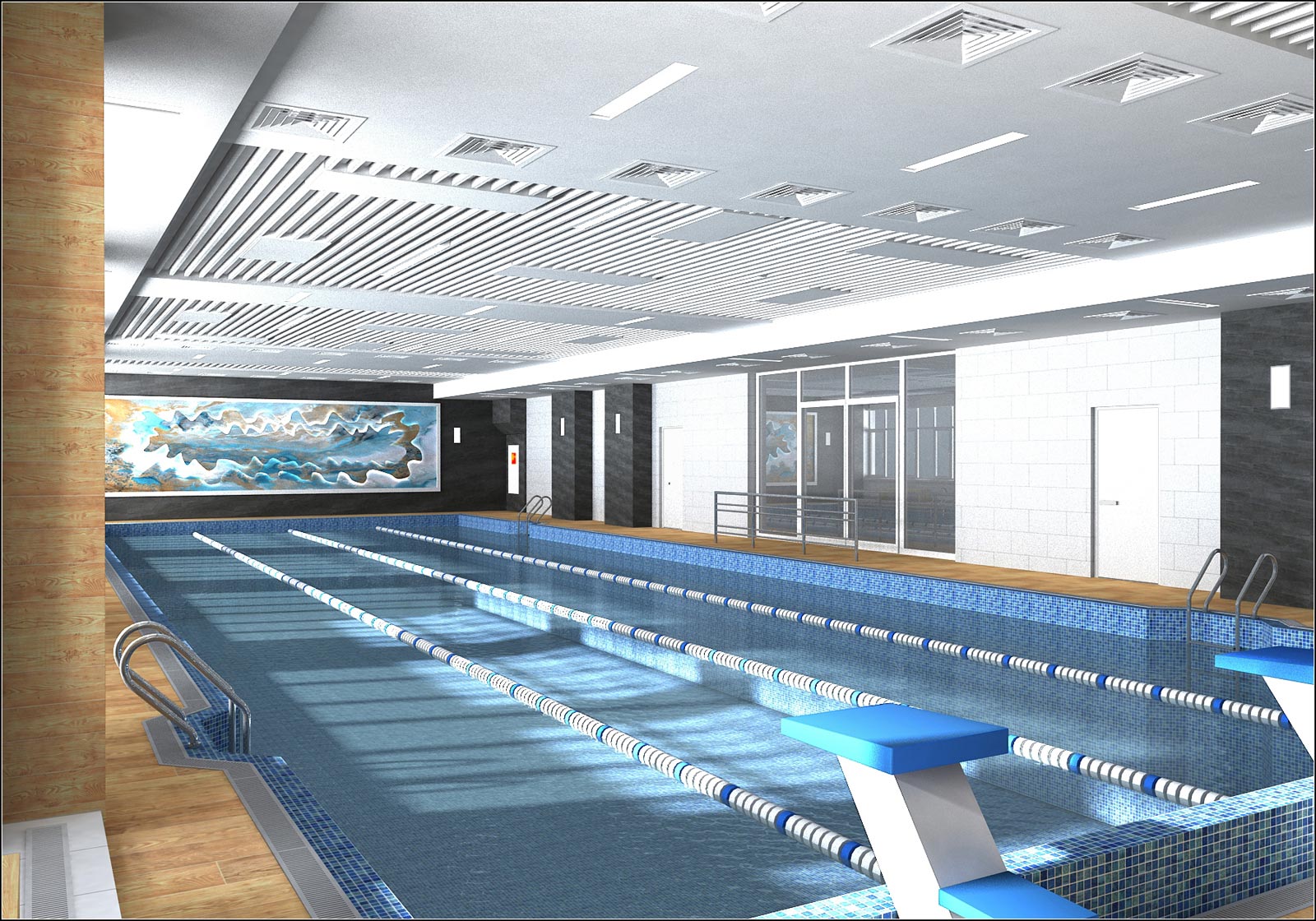 The project of interior design of the pool in Chernihiv in 3d max vray 1.5 image