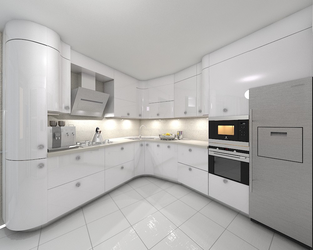 Кухня-вітальня Кухня-вітальня в 3d max vray зображення