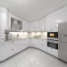 Cozinha sala de estar em 3d max vray imagem