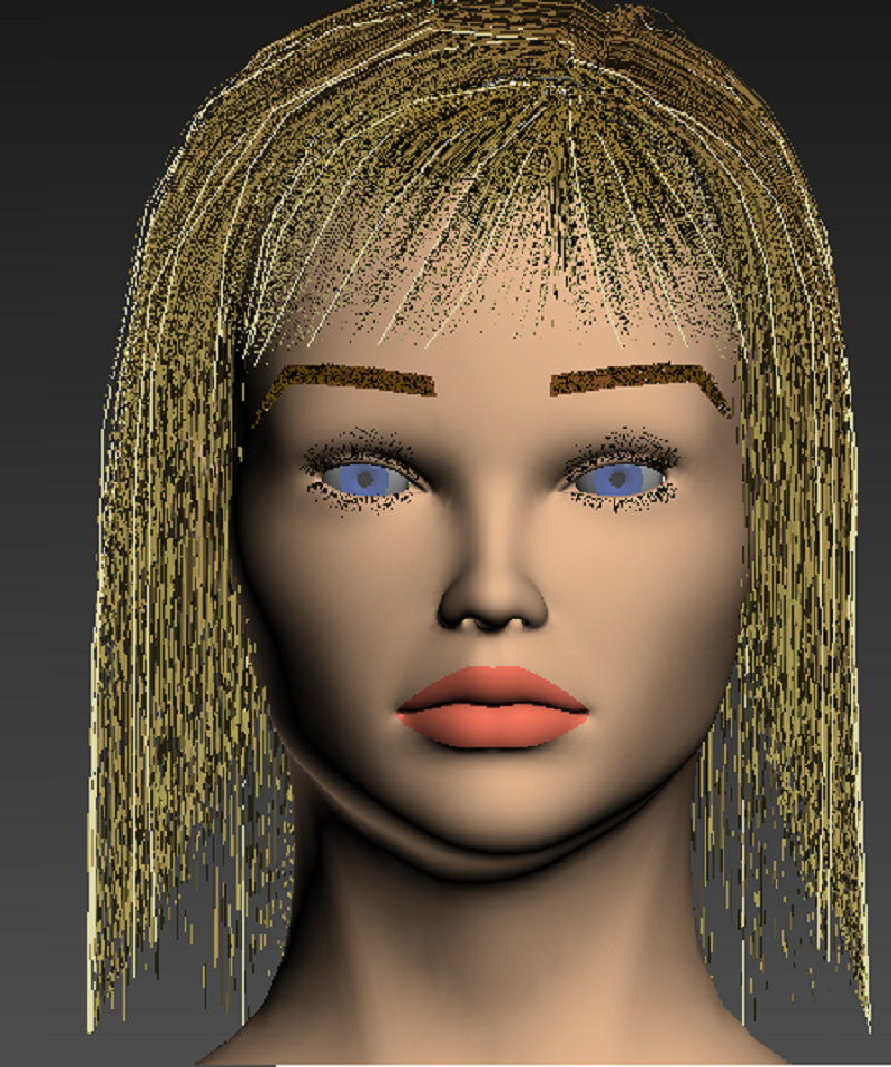 Facial expression in 3d max vray 1.5 image