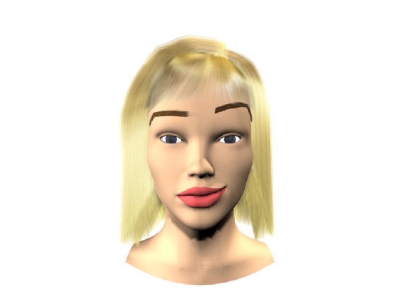 चेहरे की अभिव्यक्तियां 3d max vray 1.5 में प्रस्तुत छवि