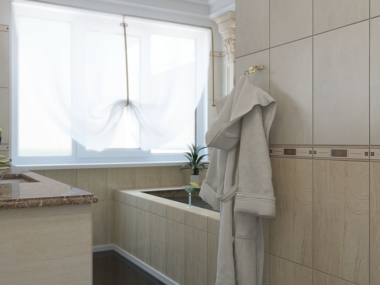 Bathroom in private house Bathroom in private house in 3d max vray image
