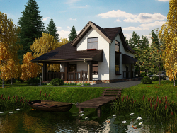 Casa en la orilla del lago