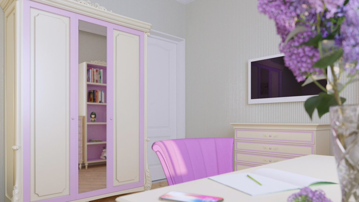 Room for the girl. in 3d max corona render image