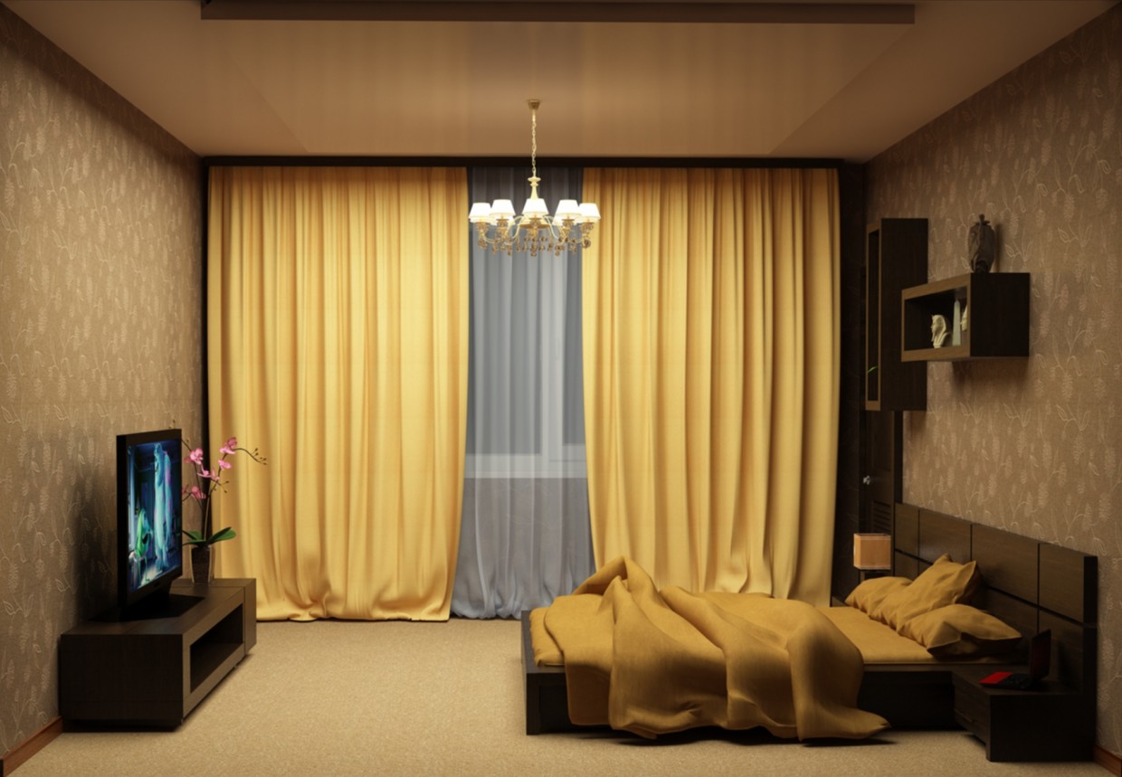 Camera da letto in 3d max vray immagine