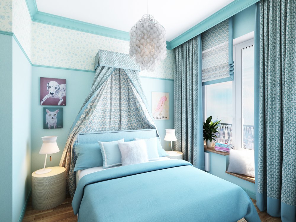 Schlafzimmer in 3d max corona render Bild