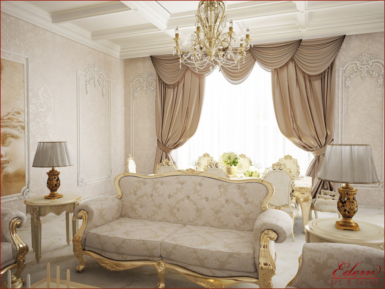 sala de estar en el estilo clásico) imagen de sala de estar en el estilo clásico) en 3d max vray