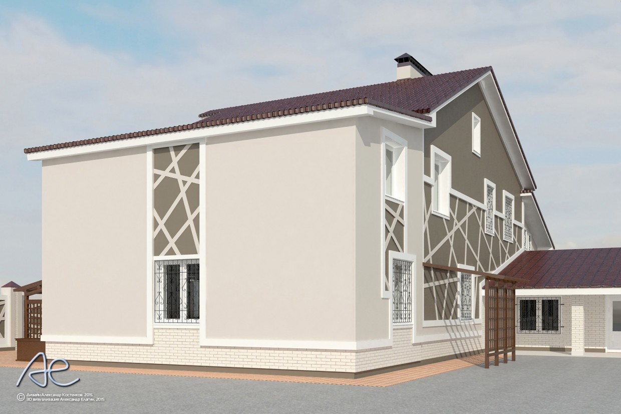 Casa rural fachadas de acabado imagen de Casa rural fachadas de acabado en 3d max vray