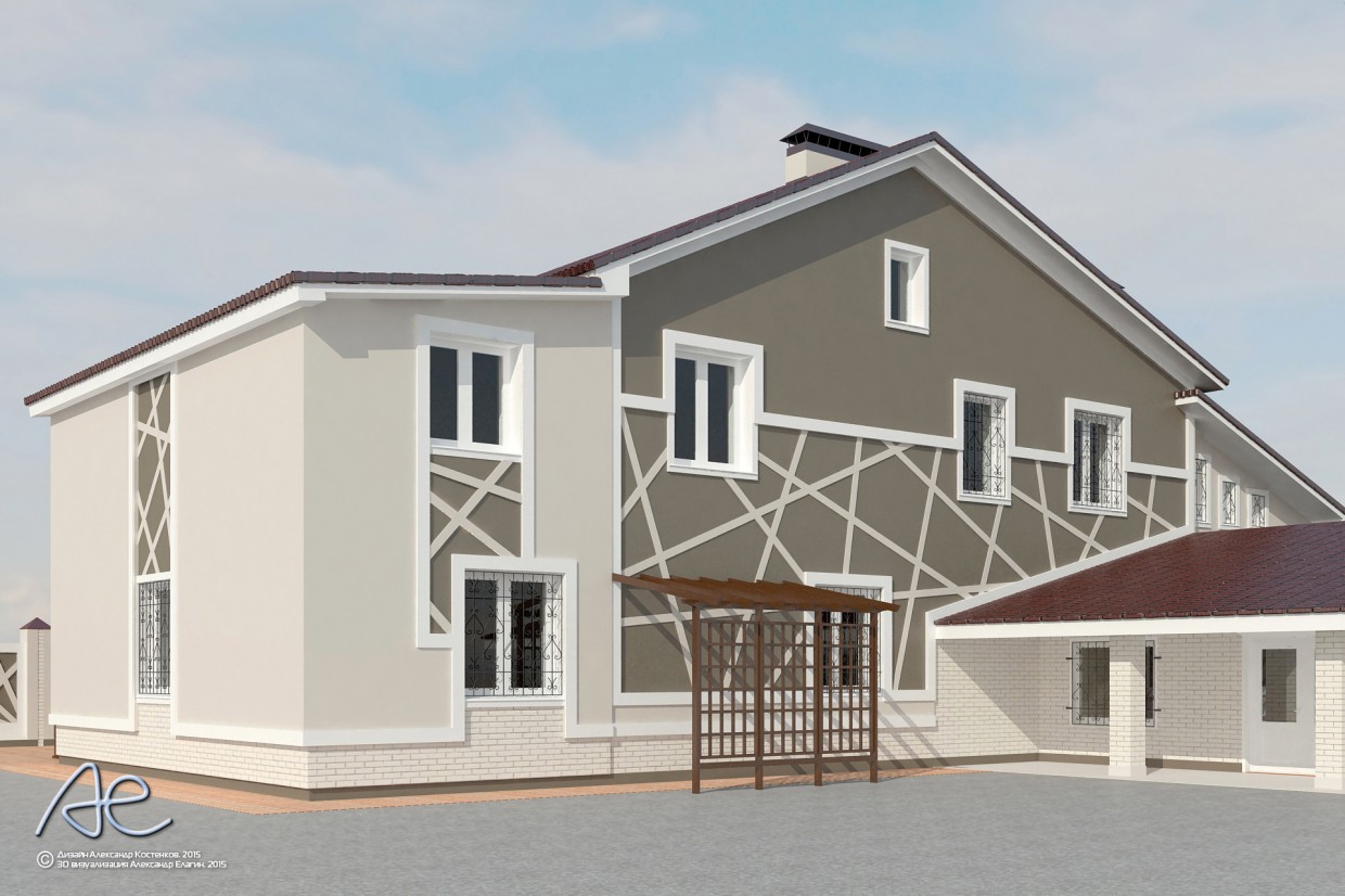 Casa rural fachadas de acabado imagen de Casa rural fachadas de acabado en 3d max vray