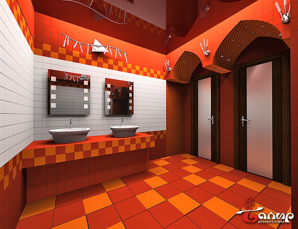 WC público em 3d max vray imagem