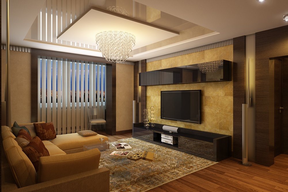 Wohnzimmer in Blender cycles render Bild