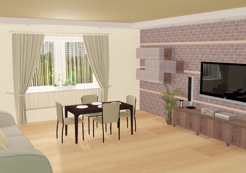 Living room in 3d max vray image