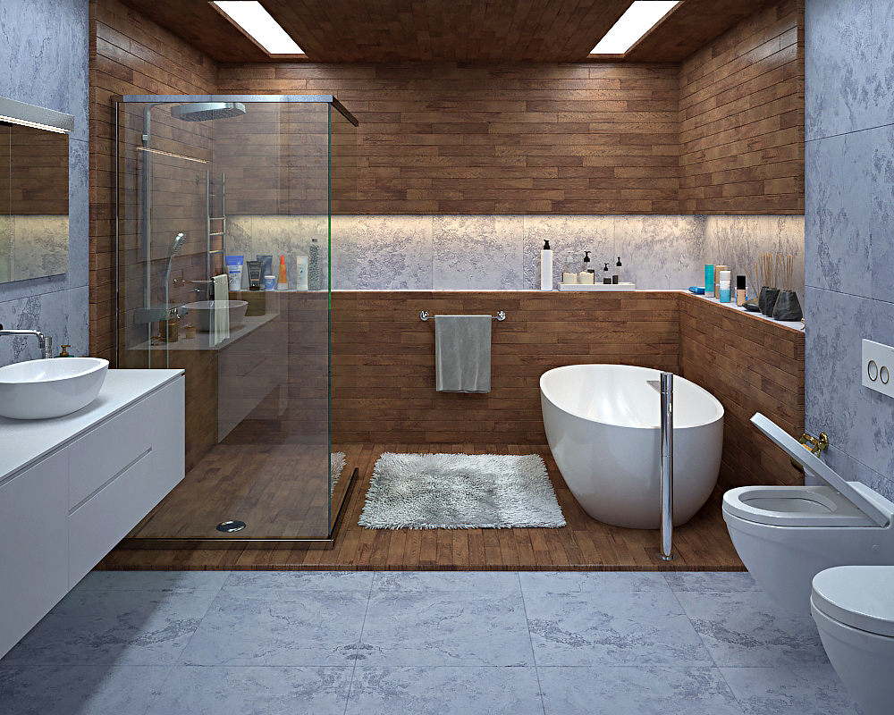 Ванна кімната в 3d max vray 2.0 зображення