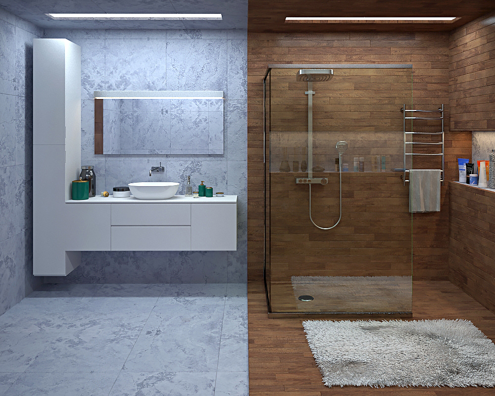 Ванна кімната в 3d max vray 2.0 зображення