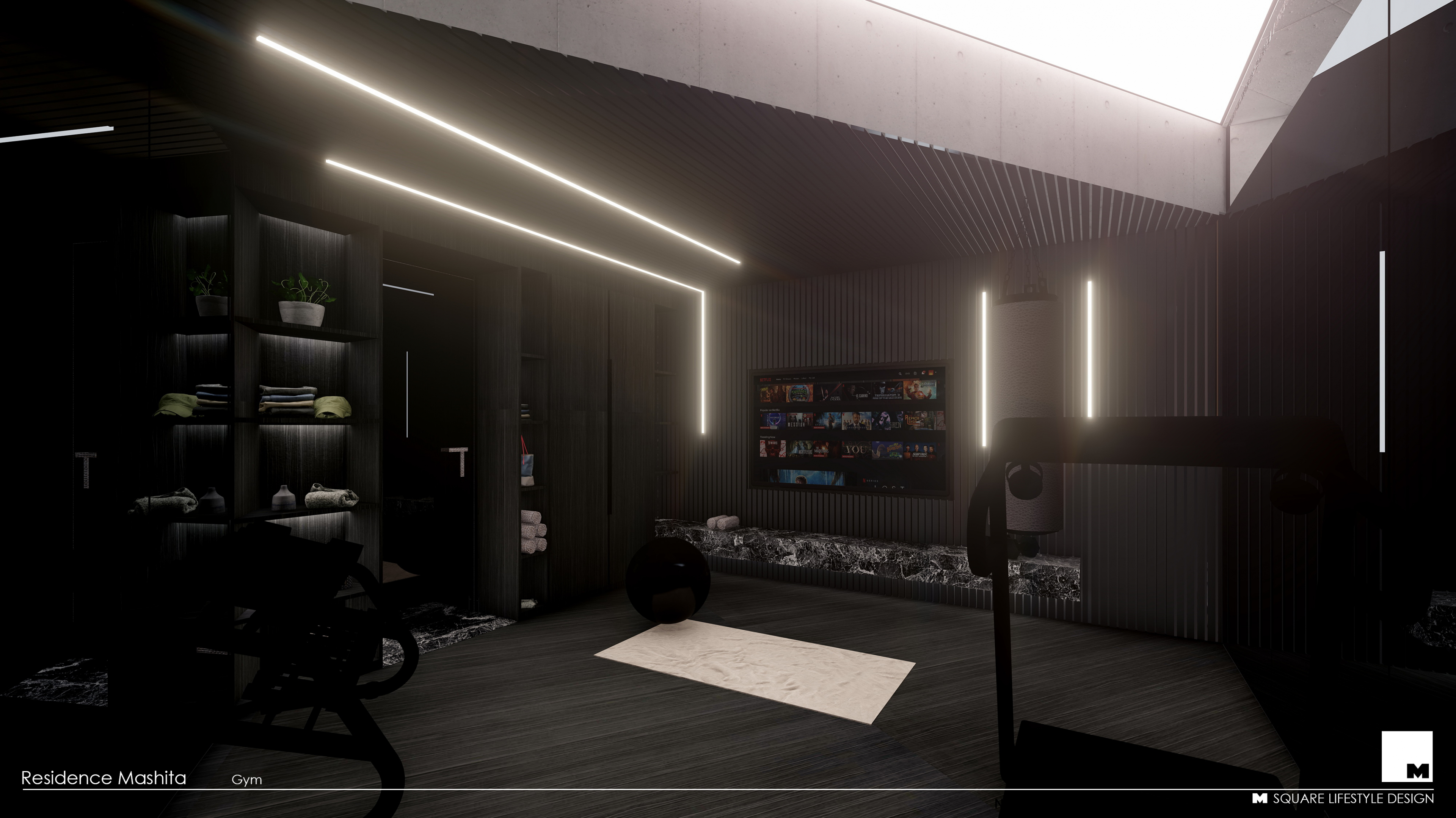 नए घर के अंदरूनी AutoCAD lux render में प्रस्तुत छवि