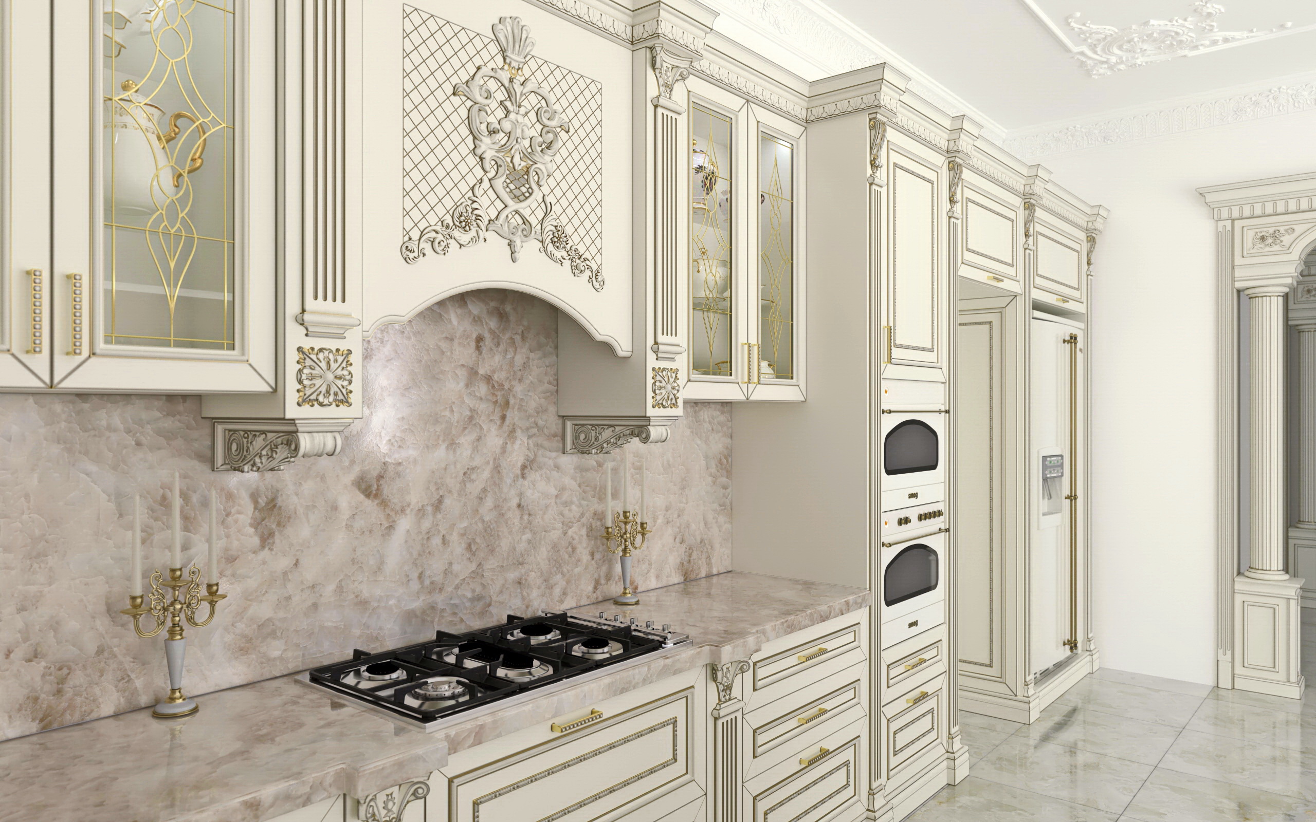 Kitchen-Beautiful house in SolidWorks vray 3.0 image