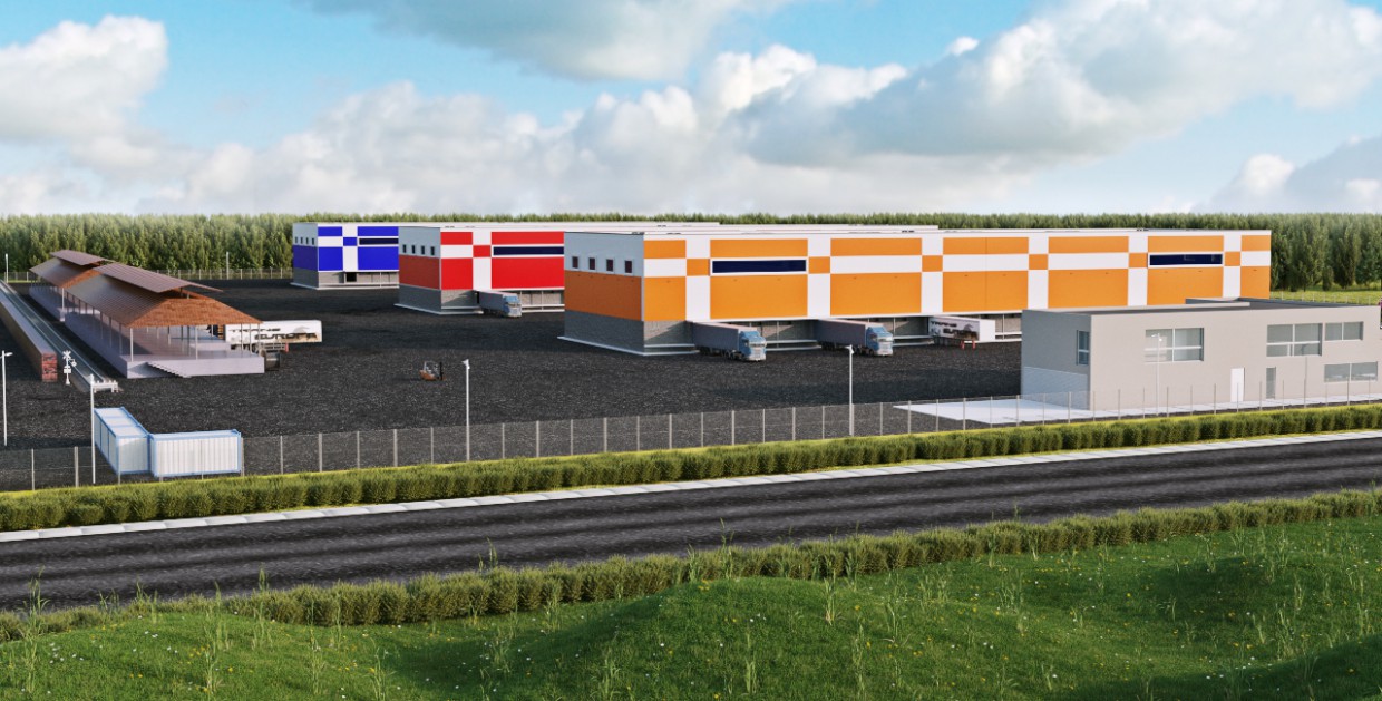 Warehouse complex/warehouse complex Warehouse complex/warehouse complex in 3d max corona render image