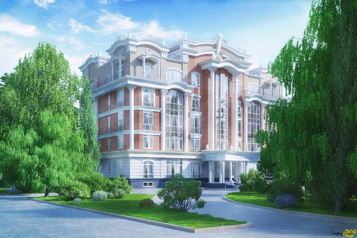 Домик Домик в 3d max vray изображение