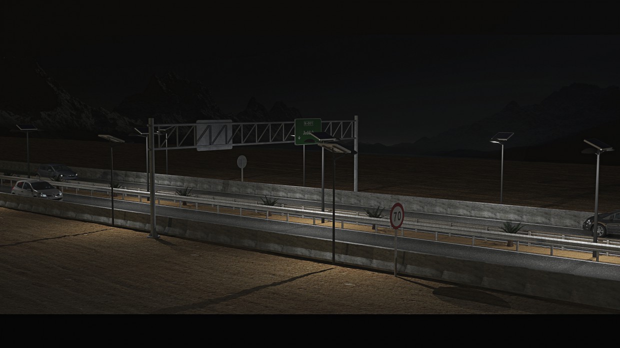 Straße in 3d max mental ray Bild