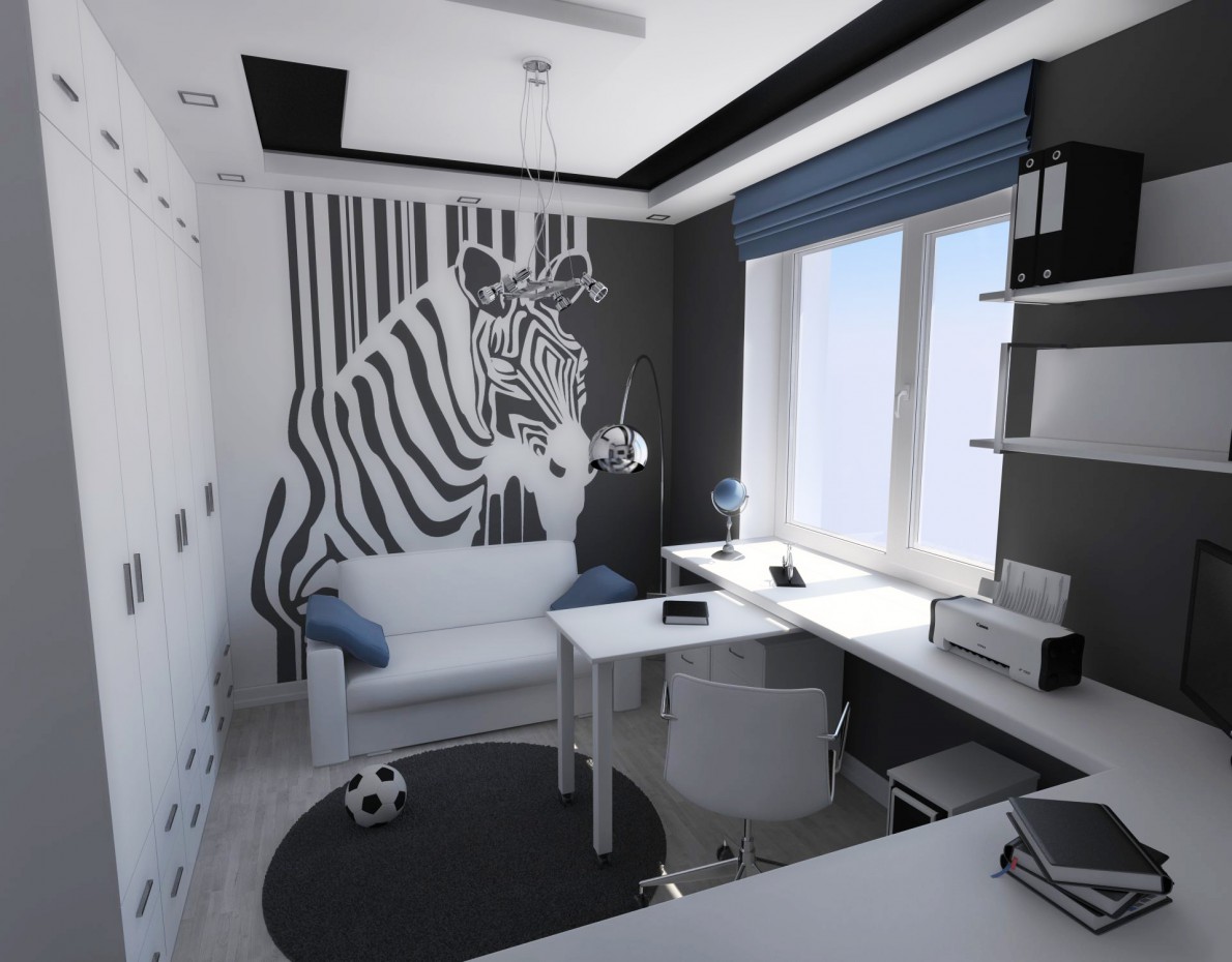 комната для подростка комната для подростка в 3d max vray изображение