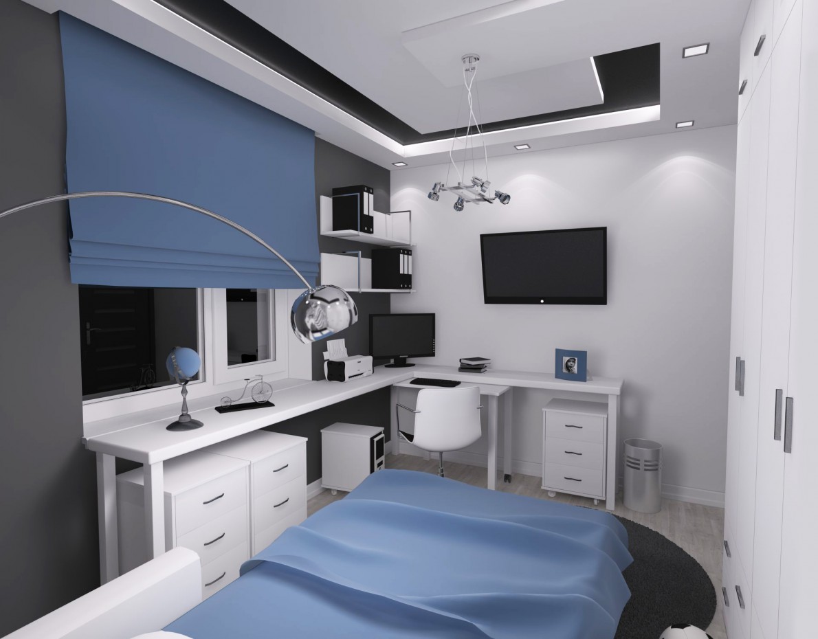 комната для подростка комната для подростка в 3d max vray изображение