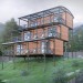 Hostel in the mountains in 3d max corona render image