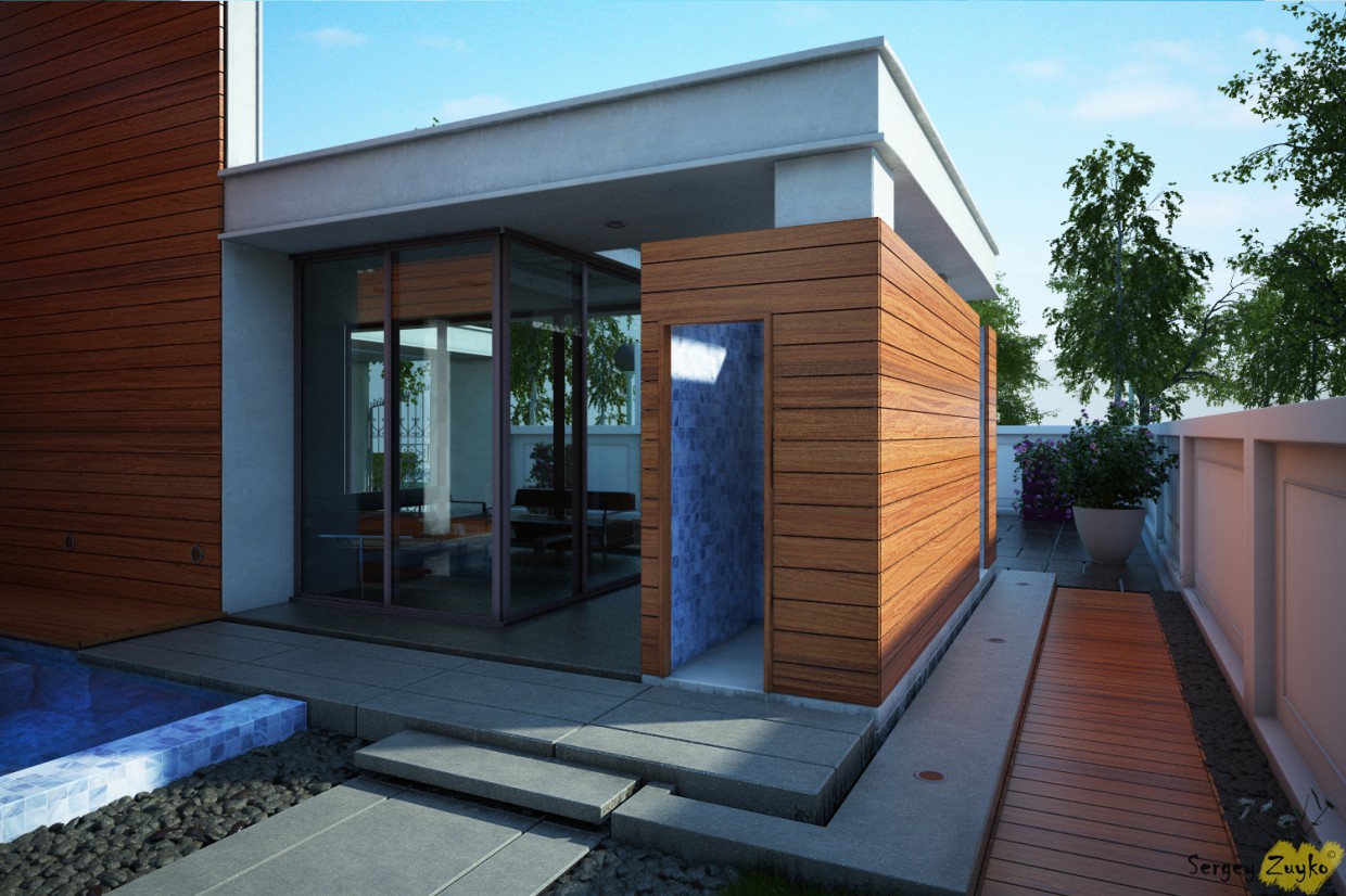 Again a house) Again a house) in 3d max vray image