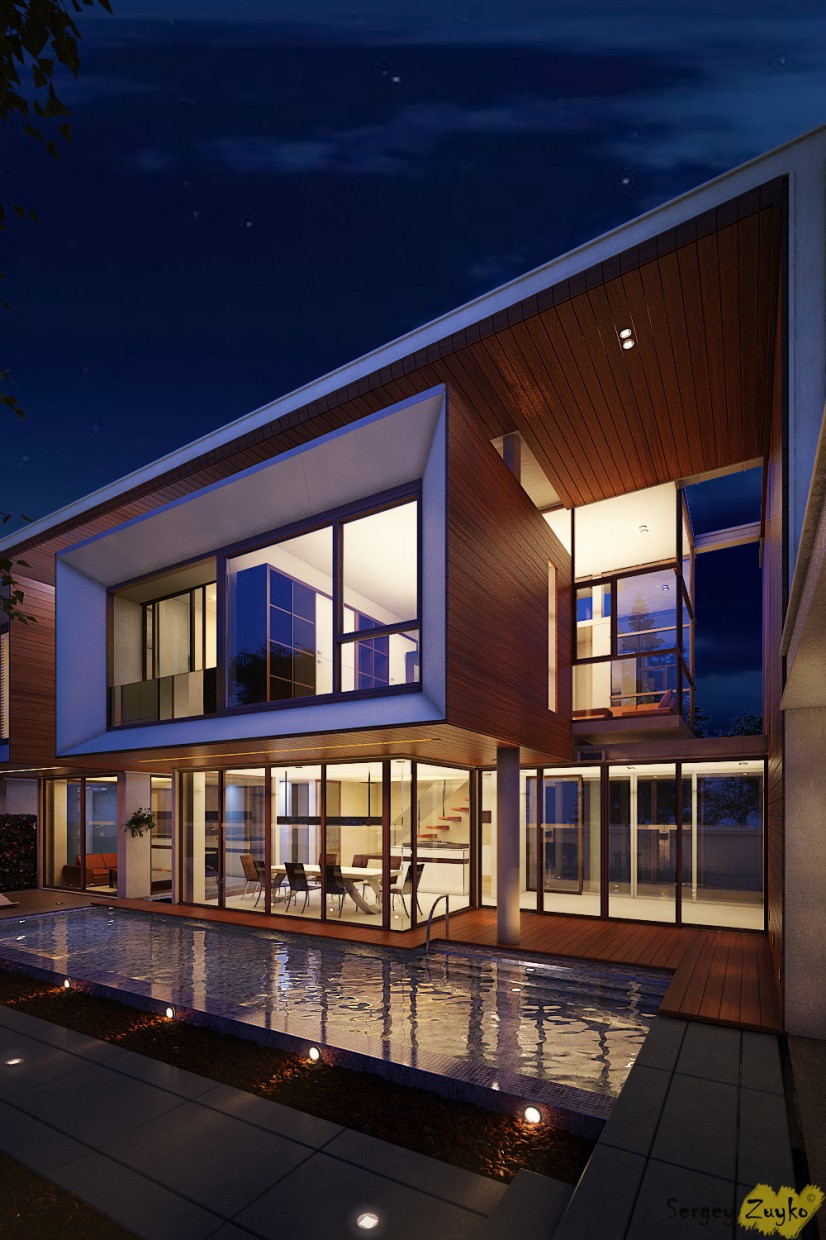 Again a house) Again a house) in 3d max vray image