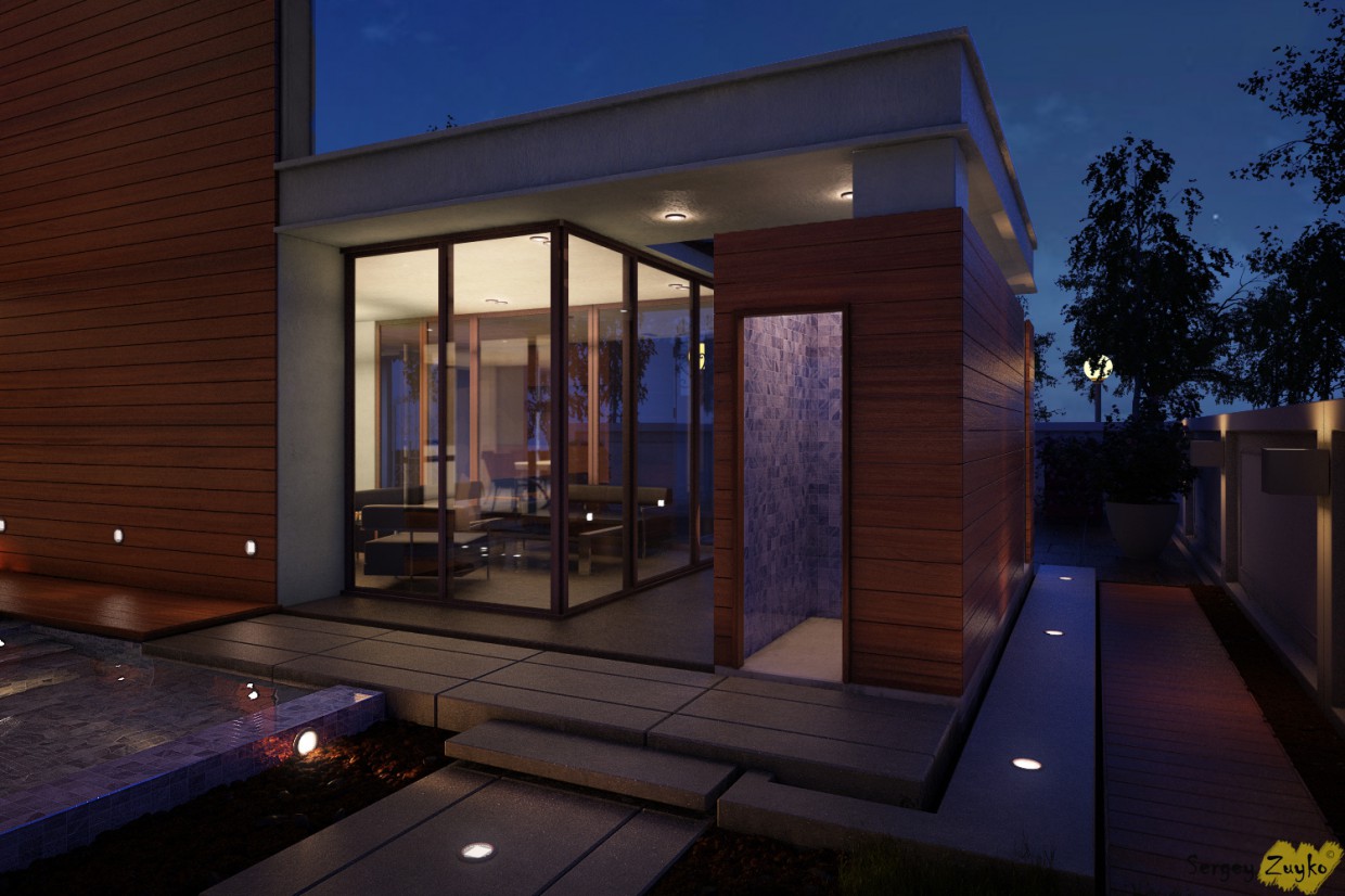 Again a house) Again a house) in 3d max vray image