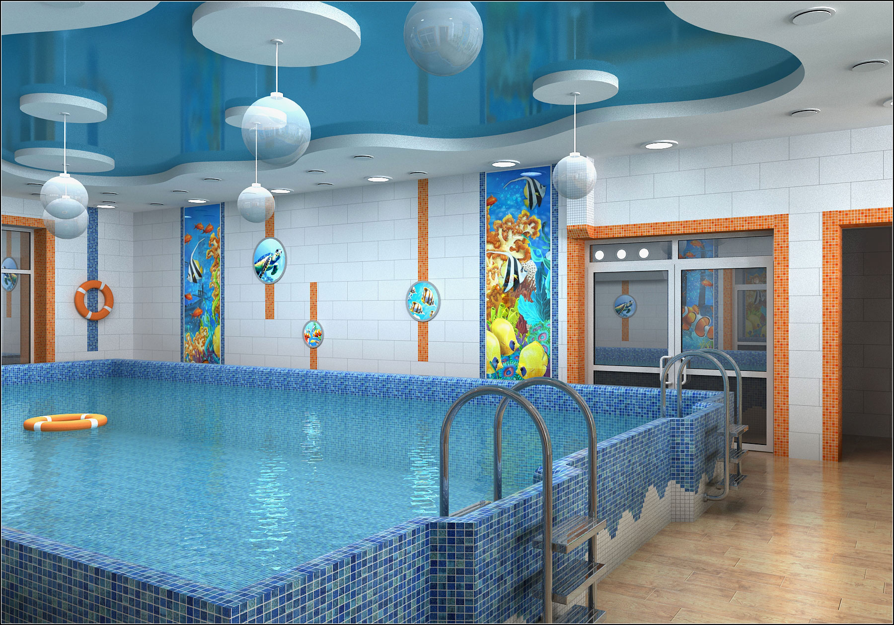 Projeto de design de interiores para piscina infantil em Chernihiv em 3d max vray 1.5 imagem
