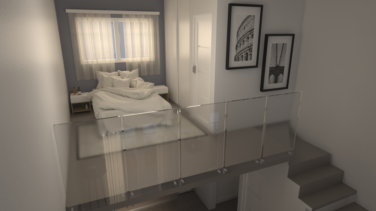 Dormitorio в 3d max vray 3.0 изображение