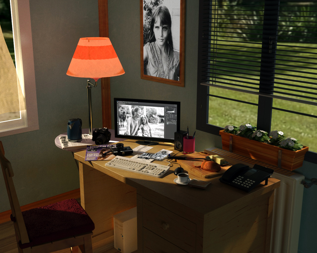 शुरुआती फ़ोटोशॉप Cinema 4d corona render में प्रस्तुत छवि