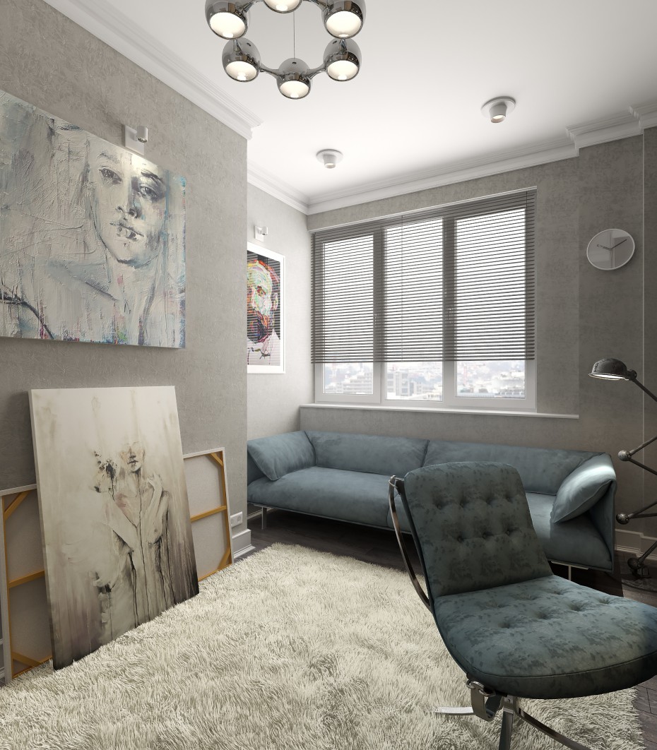 Комната для мужа Комната для мужа в 3d max vray изображение