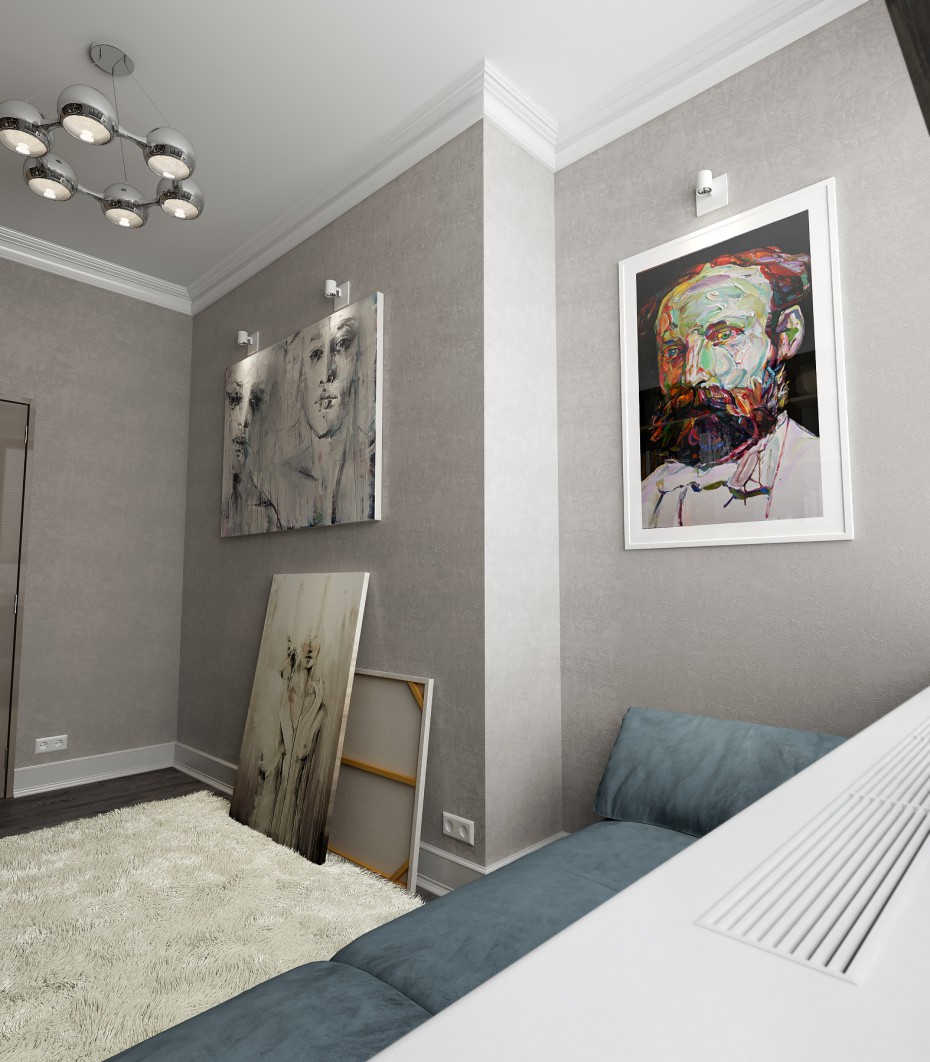 Комната для мужа Комната для мужа в 3d max vray изображение