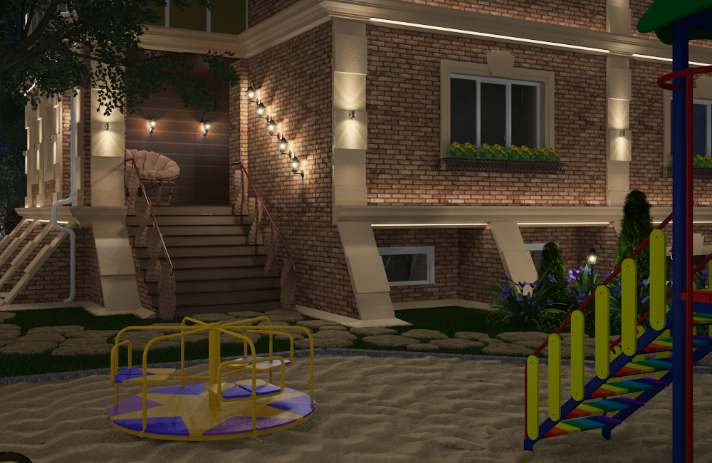 Iluminação House_night em 3d max vray 3.0 imagem