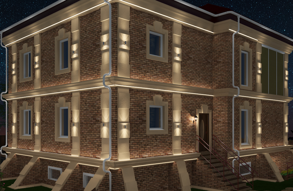 House_night aydınlatma in 3d max vray 3.0 resim