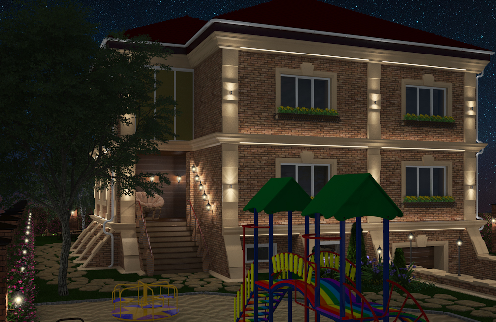 House_night Beleuchtung in 3d max vray 3.0 Bild