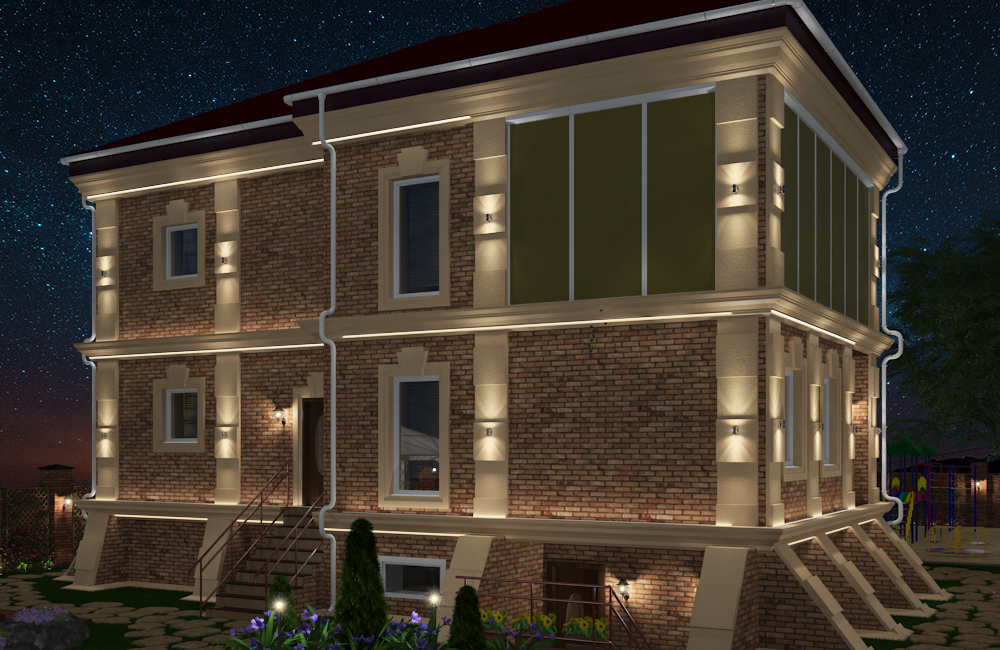 House_night lighting in 3d max vray 3.0 image