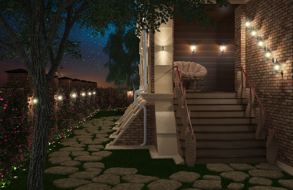 Iluminação House_night em 3d max vray 3.0 imagem